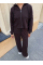 Жіночий спортивний костюм трикотажний укорочене худі + широкі штани, шоколад колір 46-48