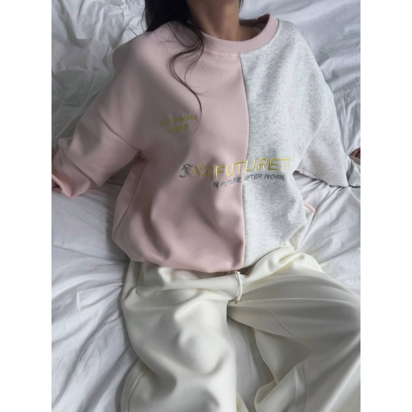 Жіночий спортивний костюм oversize на флісі, 42-44