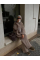 Жіночий в’язаний костюм светр та штани широкі, бордо колір 46-48