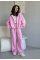 Жіночий спортивний костюм oversize на флісі, в барбі кольорі 42-46