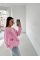 Жіночий оверсайз світшот теплий, в чорному кольорі 42-46