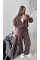 Жіночий спортивний костюм oversize кофта на блискавці + штани, в шоколадному кольорі 42-44