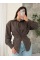 Жіноча сорочка в клітинку з плечиками oversize на ґудзиках, в чорному кольорі 46-48