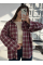 Жіноча сорочка в клітинку oversize з камінчиками, 46-48