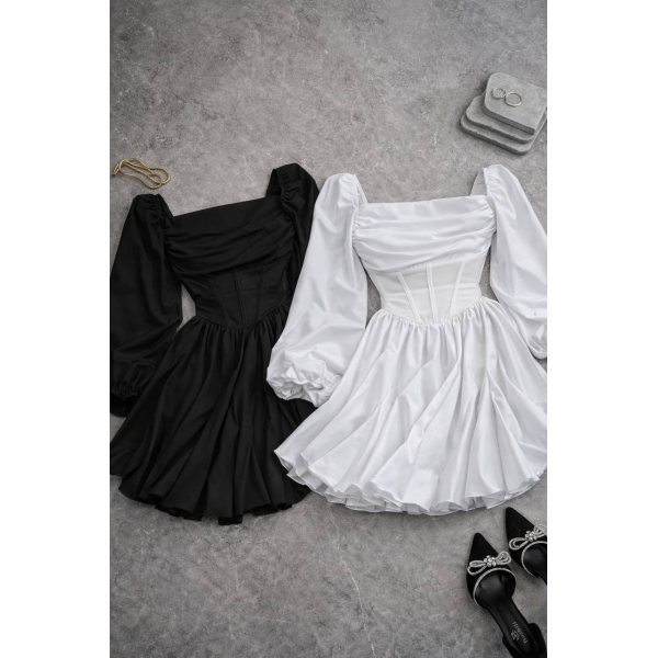 Сукня жіноча корсетна міні, в чорному кольорі 42-44