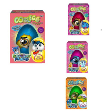 Креативное творчество «Cool Egg» 5 видов СЕ-01-01,02,03,04,05 «Danko Toys», ОПИС УКР/РОС. ЯЗЫКАМИ, кинетический песок, орбизы, тесто, снег, сквиш