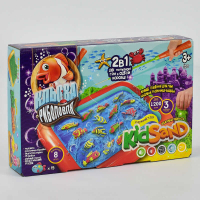 Игра большая детская - 2в1 «Клевая рыбалка» и «Кинетический песок Kidsand» KRKS-01-01U