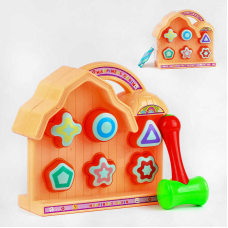 Логическая игра детская 8329-3 A стукалка, домик