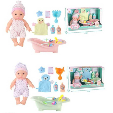 Пупс милый Baby — 2 вида, ванночка, одежда, аксессуары BLS-W 96