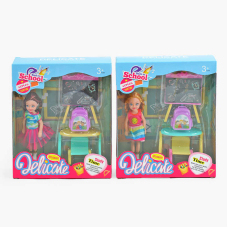 Лялька A 8-21 - 2 види, знімне взуття, аксесуари, меблі
