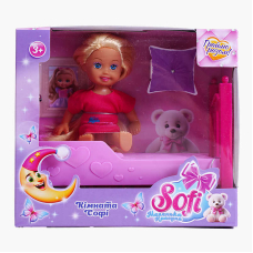 Лялька Sofi 38369 “Кімната Софі”, лялька, ліжечко, висоат ляльки 11 см