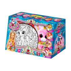 Креативное творчество «Royal Pony» RP-01-08U «Danko Toys», сумка-раскраска, мягкая игрушка, аксессуары, акриловая краска, кисточка