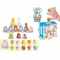 Логическая игра A 8996 - 2в1, пальчиковый театр, 10 животных, 10 домиков