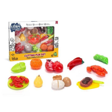 Набор продуктов «Кулинарная фантазия» 10280 «WToys», 24 элемента, овощи и фрукты на липучках, доска для нарезки, нож