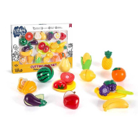 Набір продуктів “Кулінарна фантазія” 10265 “Wtoys”, 25 елементів, овочі та фрукти на липучках, дошка для нарізання, ніж