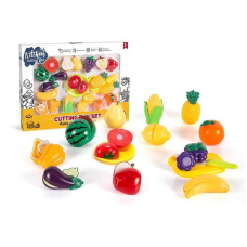 Набір продуктів “Кулінарна фантазія” 10265 “Wtoys”, 25 елементів, овочі та фрукти на липучках, дошка для нарізання, ніж