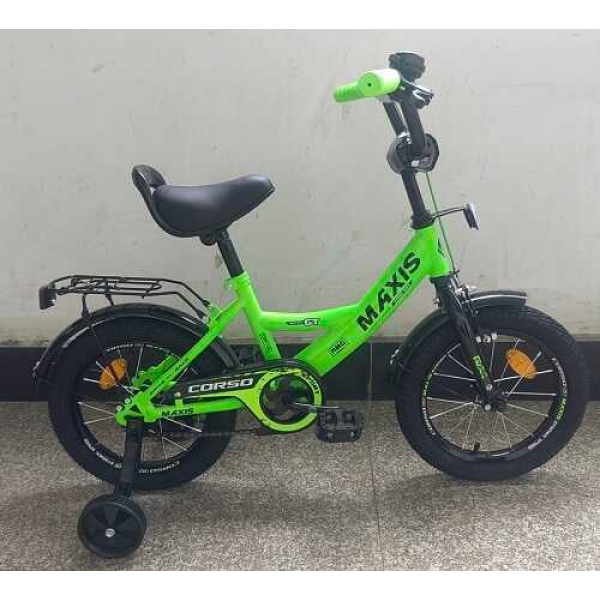Велосипед 16" дюймів 2-х колісний "CORSO" MAXIS CL-16192 ручне гальмо, дзвіночок, сидіння з ручкою, додаткові колеса, ЗІБРАНИЙ НА 75%