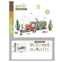 Конструктор магнітний CH 1210 - 56 деталей, фігурки тварин