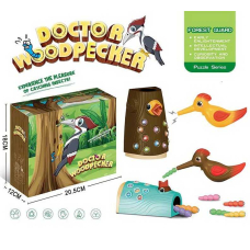 Магнитная игра ME-049 птичка с магнитным клювом, черви