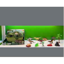 Набор животных TQ 680-150 CD - 2 вида, 7 фигурок животных, декорации