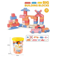 Конструктор JX 6873 - 78 деталей, в ведре