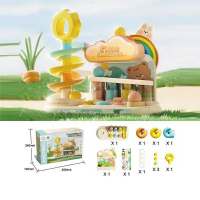Игра с шариком T 929 A игровая платформа со спиральной горкой, 3 шарика, мелодия, звуковые эффекты, подсветка
