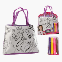 Сумка-розмальовка дитяча - текстильна, 4 мініфломастери, застібається на блискавку 613-1