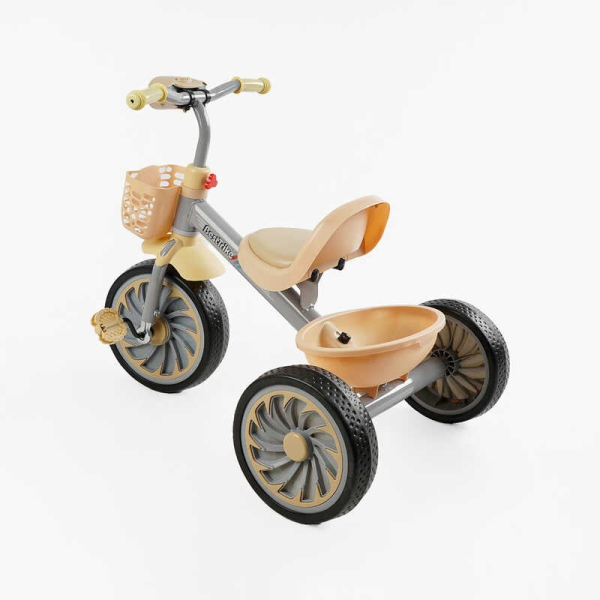 Велосипед 3-х колісний BS-35761 "Best Trike" колеса EVA переднє 12’’, заднє 10’’, сталева рама, УКР. ОЗВУЧУВАННЯ, світло, 2 кошики