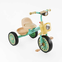 Велосипед 3-х колесный BS-33461 «Best Trike» колеса EVA переднее 12'', заднее 10'', стальная рама, УКР. ОЗВУЧЕНИЕ, свет, 2 корзины