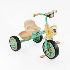 Велосипед 3-х колісний BS-33461 "Best Trike" колеса EVA переднє 12’’, заднє 10’’, сталева рама, УКР. ОЗВУЧУВАННЯ, світло, 2 кошики