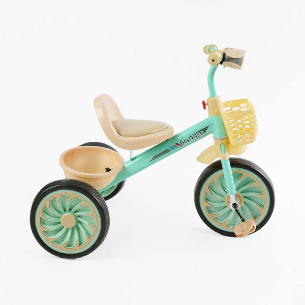 Велосипед 3-х колісний BS-33461 "Best Trike" колеса EVA переднє 12’’, заднє 10’’, сталева рама, УКР. ОЗВУЧУВАННЯ, світло, 2 кошики