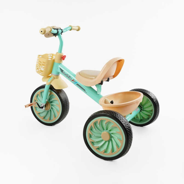 Велосипед 3-х колісний BS-33461 "Best Trike" колеса EVA переднє 12’’, заднє 10’’, сталева рама, УКР. ОЗВУЧУВАННЯ, світло, 2 кошики