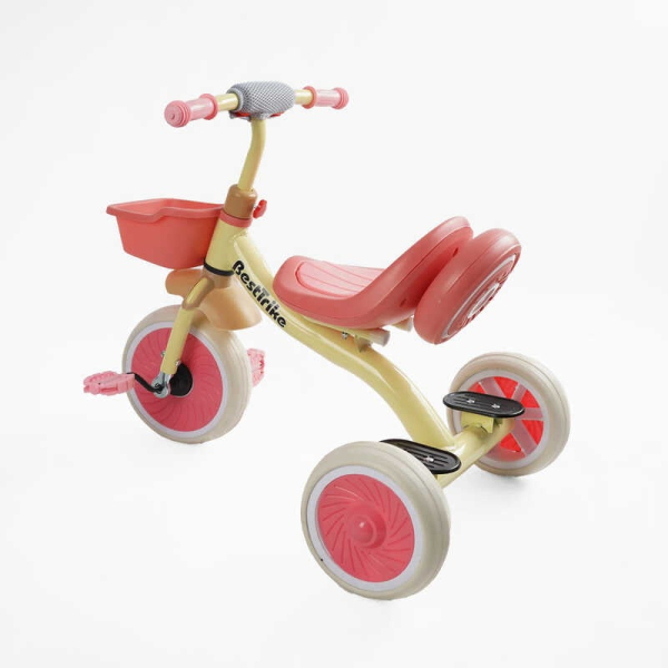 Велосипед 3-х колісний BS-41363 "Best Trike" колеса EVA переднє 10’’, заднє 8’’, сталева рама, УКР.ОЗВУЧУВАННЯ, світло, кошик