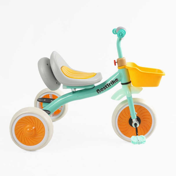 Велосипед 3-х колісний BS-49151 "Best Trike" колеса EVA переднє 10’’, заднє 8’’, сталева рама, УКР.ОЗВУЧУВАННЯ, світло, кошик