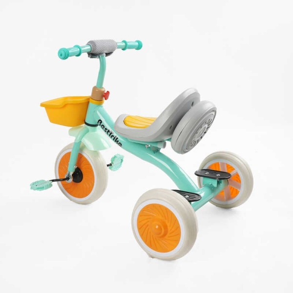 Велосипед 3-х колісний BS-49151 "Best Trike" колеса EVA переднє 10’’, заднє 8’’, сталева рама, УКР.ОЗВУЧУВАННЯ, світло, кошик