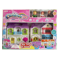 Дом 8166-3 A фигурки, стол и стульчики, размер дома 17 х 19.5 см
