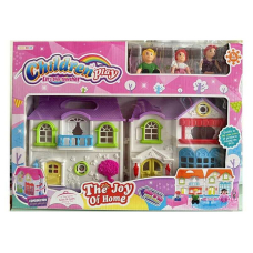 Дом 8166-3 A фигурки, стол и стульчики, размер дома 17 х 19.5 см