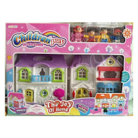 Дом 8166-4 A фигурки, стол и стульчики, размер дома 17 х 19.5 см