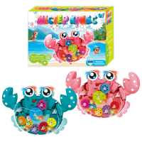 Музична іграшка "Містер Крабс" 94219 "WToys", 2 кольори, ОЗВУЧУВАННЯ УКРАЇНСЬКОЮ МОВОЮ, пісня, світло, колесо вільного ходу, рухає клешнями, обертаються шестерні