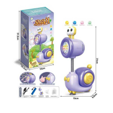 Установка з мильними бульбашками P 146 “Равлик”, розмір: 15х10х31 см, акум. 3,7 V, присоски, підсвічування, 1 пляшка з розчином, USB-кабель