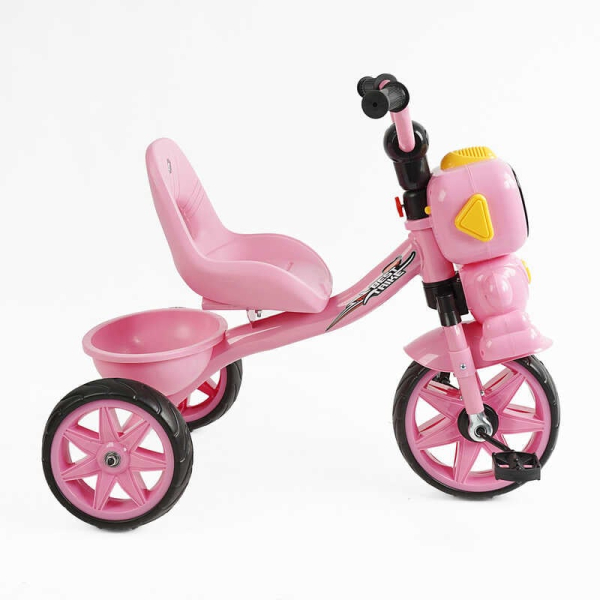 Велосипед 3-х колесный BS-60413 «Best Trike» колеса EVA переднее 10'', заднее 8'', стальная рама, УКР. ОЗВУЧЕНИЕ, корзина