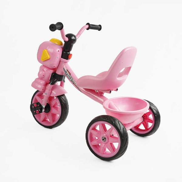 Велосипед 3-х колесный BS-60413 «Best Trike» колеса EVA переднее 10'', заднее 8'', стальная рама, УКР. ОЗВУЧЕНИЕ, корзина