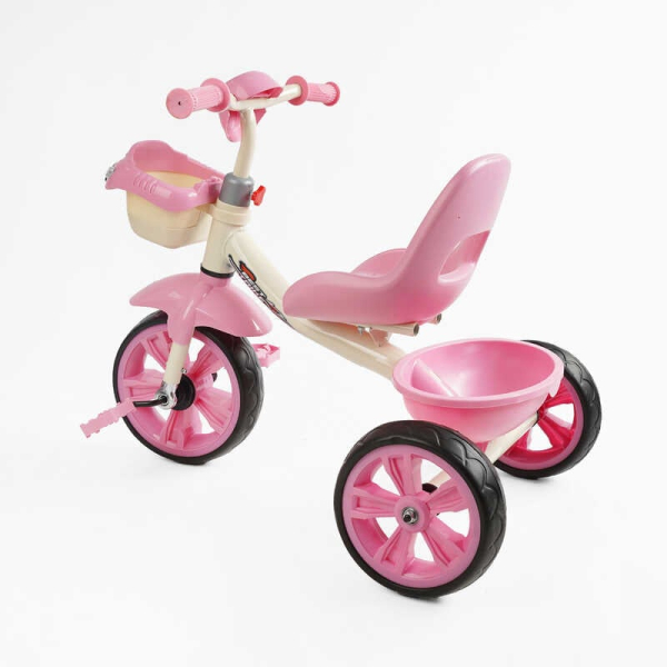 Велосипед 3-х колесный BS-60725 «Best Trike» колеса EVA переднее 10'', заднее 8'', стальная рама, УКР. ОЗВУЧЕНИЕ, корзина
