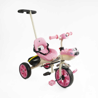 Велосипед 3-х колісний BS-70225 "Best Trike" колеса EVA переднє 10’’, заднє 8’’, сталева рама, УКР. ОЗВУЧУВАННЯ, батьківська ручка