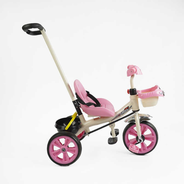 Велосипед 3-х колісний BS-70225 "Best Trike" колеса EVA переднє 10’’, заднє 8’’, сталева рама, УКР. ОЗВУЧУВАННЯ, батьківська ручка