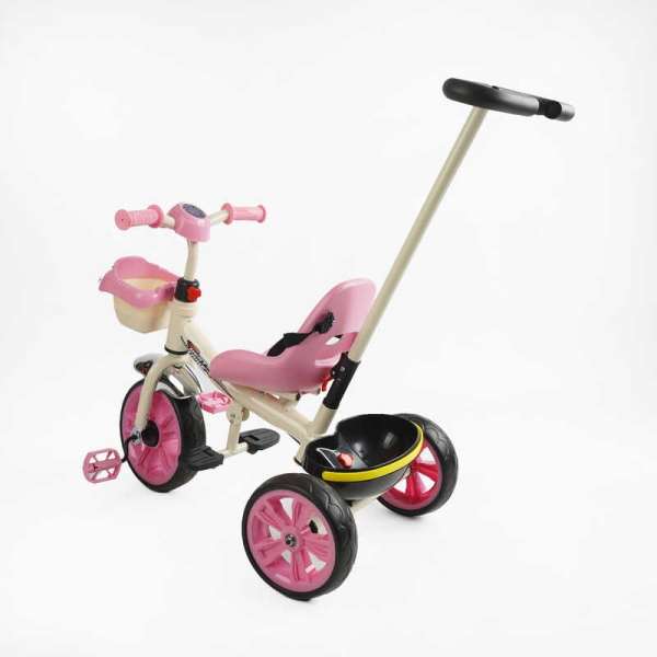 Велосипед 3-х колісний BS-70225 "Best Trike" колеса EVA переднє 10’’, заднє 8’’, сталева рама, УКР. ОЗВУЧУВАННЯ, батьківська ручка