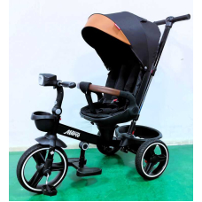 Велосипед 3-х колісний 9155 / 312-51 BestTrike "Marco" поворотне сидіння, складне кермо, колеса з прогумованим PU, кошик, телескопічна ручка, фара музична
