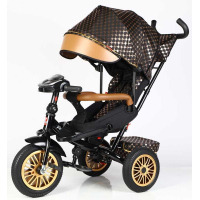 Велосипед 3-х кол. 8066 / 515-09 BestTrike "Perfetto" поворотне сидіння, колеса гумові надувні, кошик, фара музична, USB, Bluetooth
