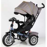 Велосипед 3-х кол. 8066/470-16 BestTrike «Perfetto» поворотное сиденье, колеса резиновые надувные, корзина, фара музыкальная, USB, Bluetooth