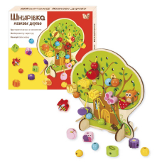 Шнуровка 43929 «WToys», фигурки, бусины, шнурок, дерево